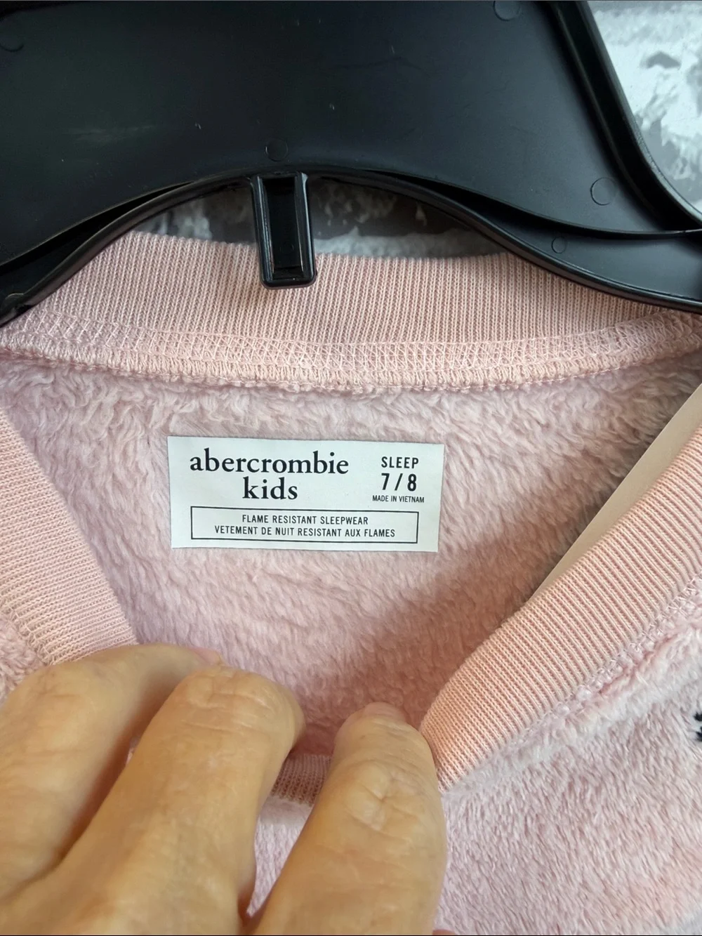 NWT Abercrombie kids Cozy Pink Sherpa sleep shirt